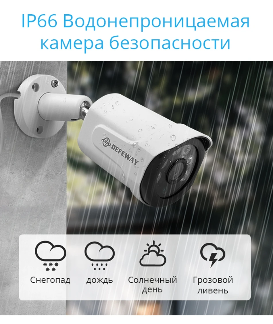 DEFEWAY 8CH 1080P POE NVR комплект 2MP PoE ip-камера P2P облачная система видеонаблюдения ИК наружный Комплект ночного видения для видеонаблюдения 1 ТБ HDD