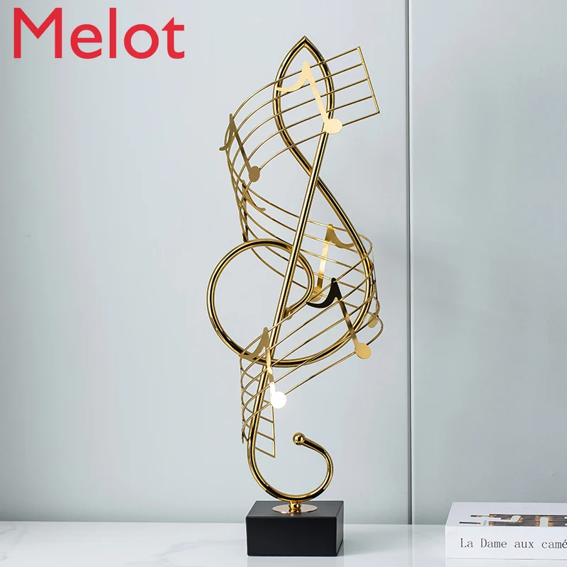 

Fashion High-End Notes Metal Ornaments Wrought Iron Creative Personality Luxury Living Room Decorations Decorations For Home