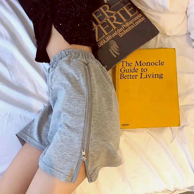 

Летняя Свободная верхняя одежда большого размера с высокой талией и широкими штанинами Корейская версия Тонкие разноцветные Спортивные По...