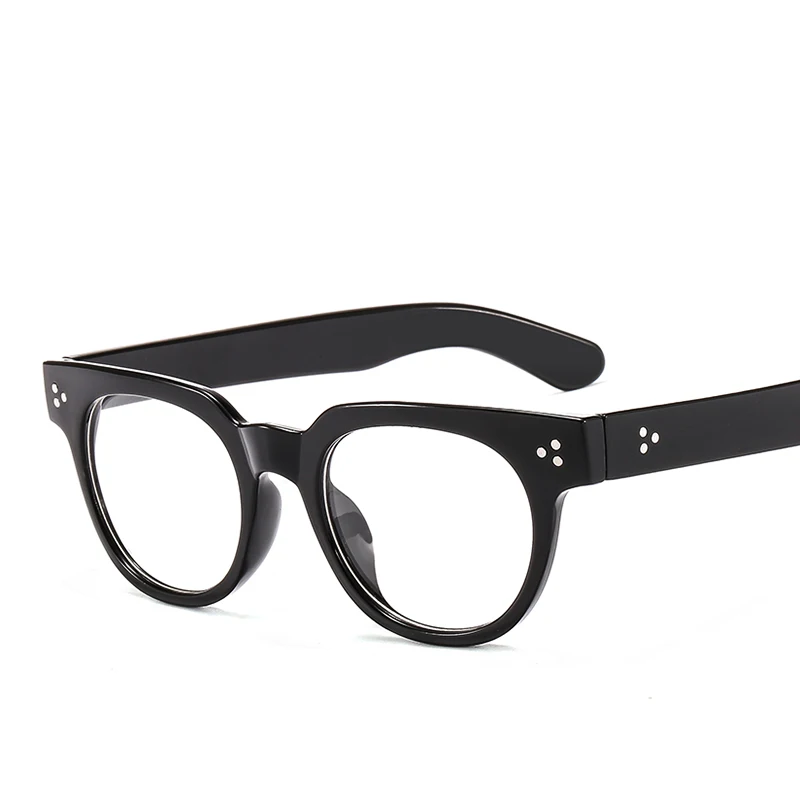 Longketter 2020 кошачий глаз очки оправа для мужчин и женщин черные модные ретро круглые