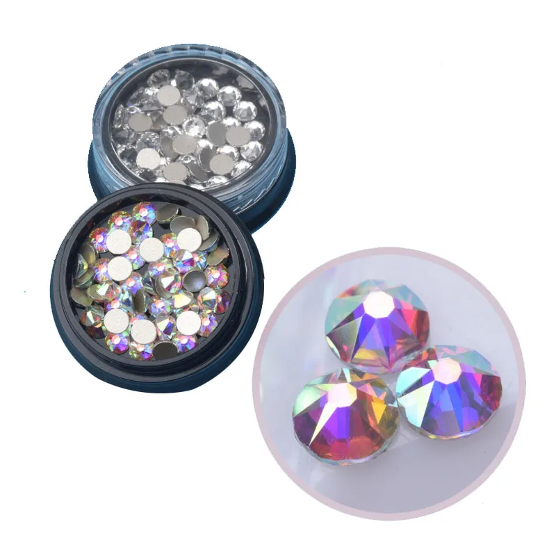 Nail Art Rhinestone Crystal SS16 SS20 Flatback Clear&amp AB Non Hot Fix Rhinestones Glue On For Decorations | Красота и здоровье