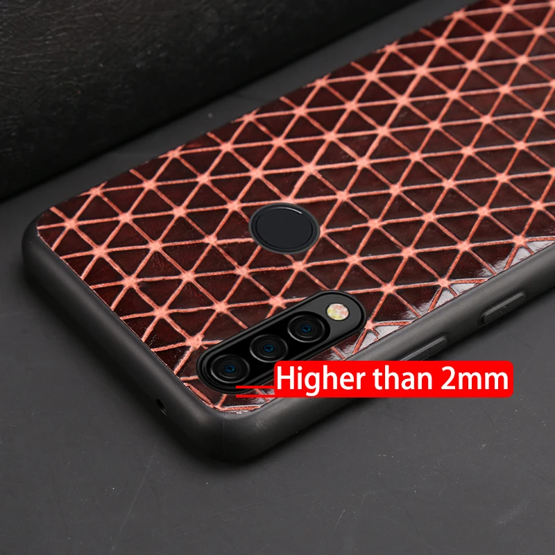 Высококлассный мужской чехол из натуральной кожи для телефона Huawei P40lite воловьей