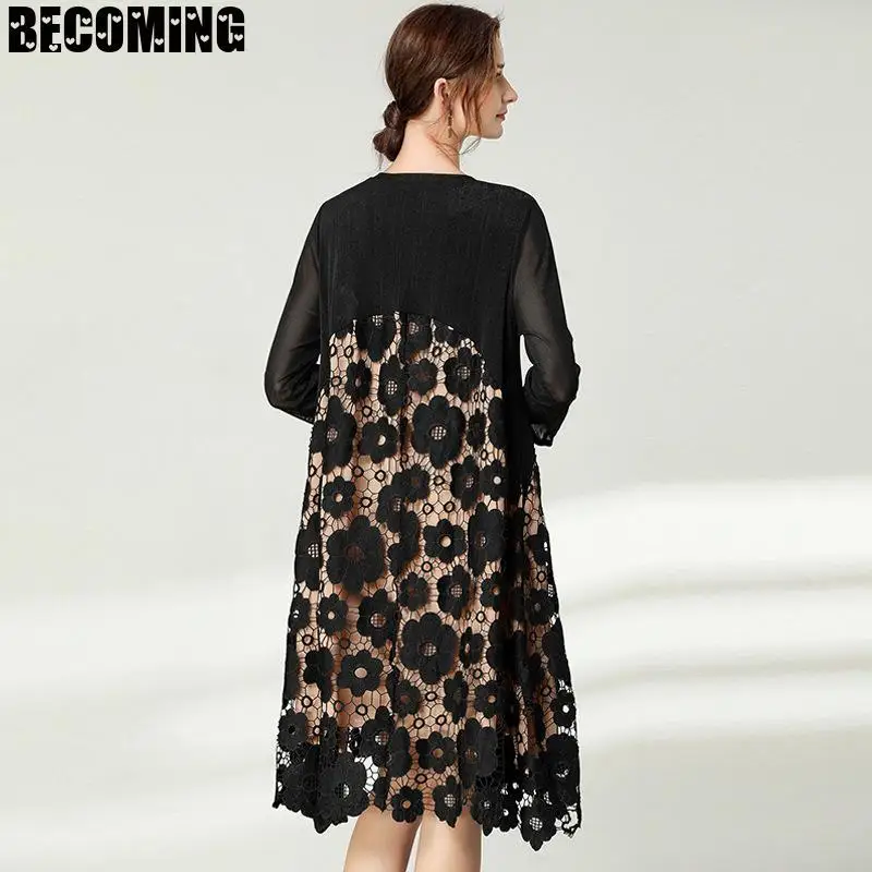 Осеннее высококачественное платье для беременных с длинным рукавом женское