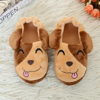 cute cartoon dog soft winter flats kids comfortable baby warm cotton shoes boys and girls house indoor animal plush slippers