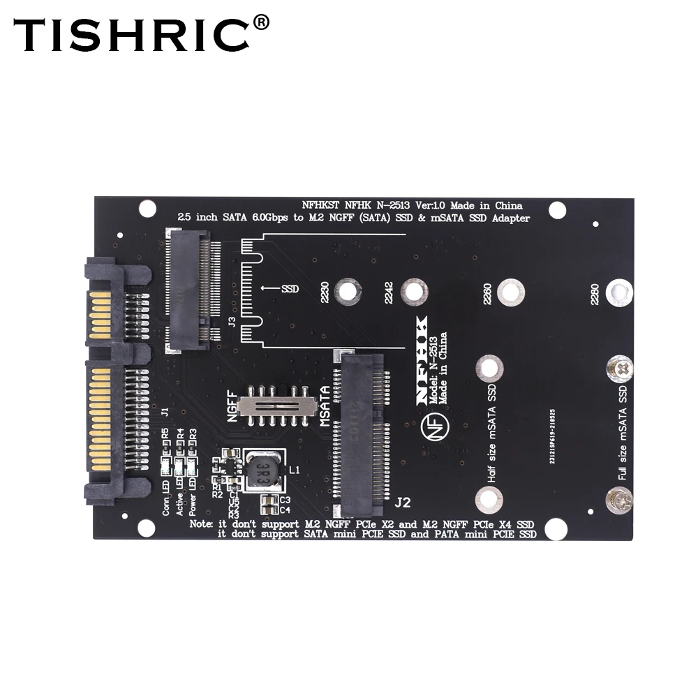 Адаптер SSD TISHRIC M.2 MSATA NGFF на 2 5 дюйма SATA 6 0 Гбит/с 3 | Компьютеры и офис