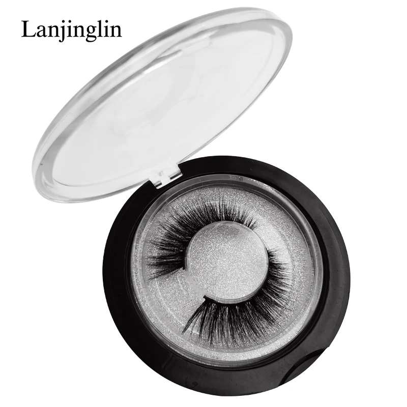 LANJINGLIN, 1 пара, 3d, норковые ресницы, ручная работа, Полоска, ресницы, накладные натуральные, искусственные ресницы, норковые ресницы, безвредный макияж