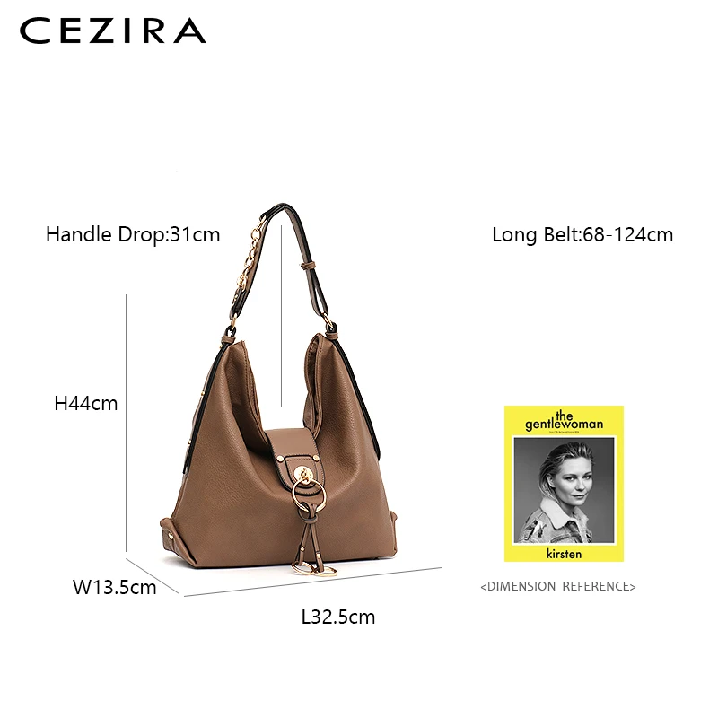 Сумка через плечо CEZIRA Женская из искусственной кожи с металлическими