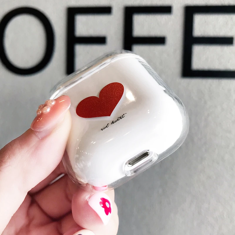 Модный прозрачный жесткий чехол для AirPods, чехол, милый Bluetooth гарнитура, защитный чехол для Airpod, чехол для зарядки s