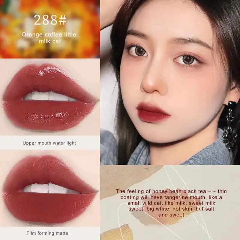 

1 Pcs Feather Embossed Lip Gloss Mud Matte Velvet Soft Glutinous Texture Lip Glaze Lasting Lock Lips Color Lipstick Cosmetics