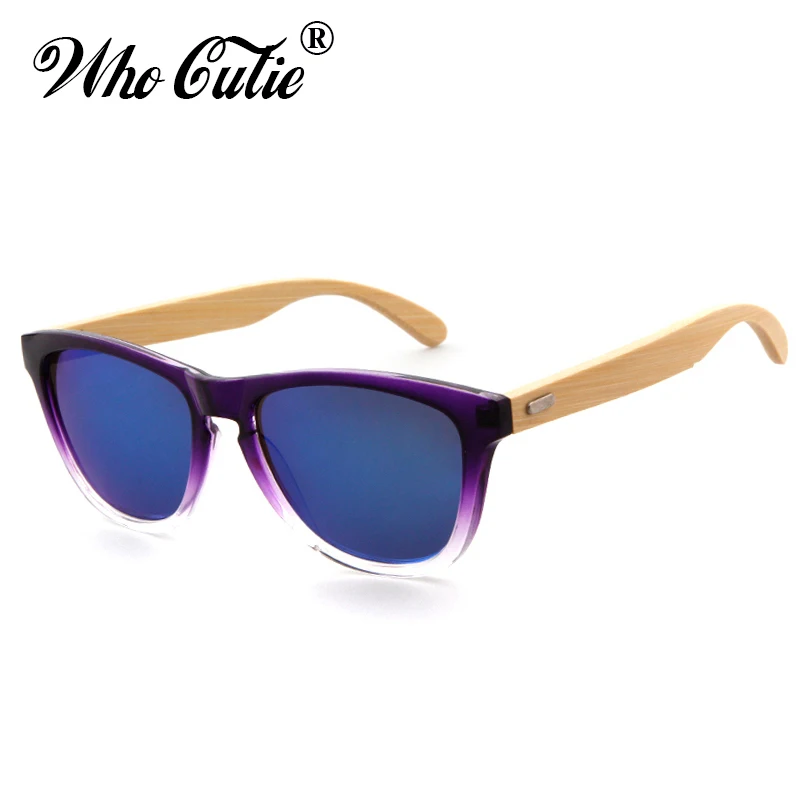Мужские и женские солнцезащитные очки с бамбуковой оправой WHO CUTIE брендовые