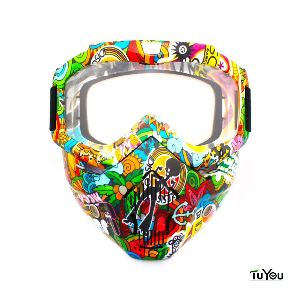 

60pcs Custom madeOutdoor Motocross Goggles Cycling MX Off-Road Ski Sport ATV Dirt Bike Racing Glasses for Harley Full Face Mask