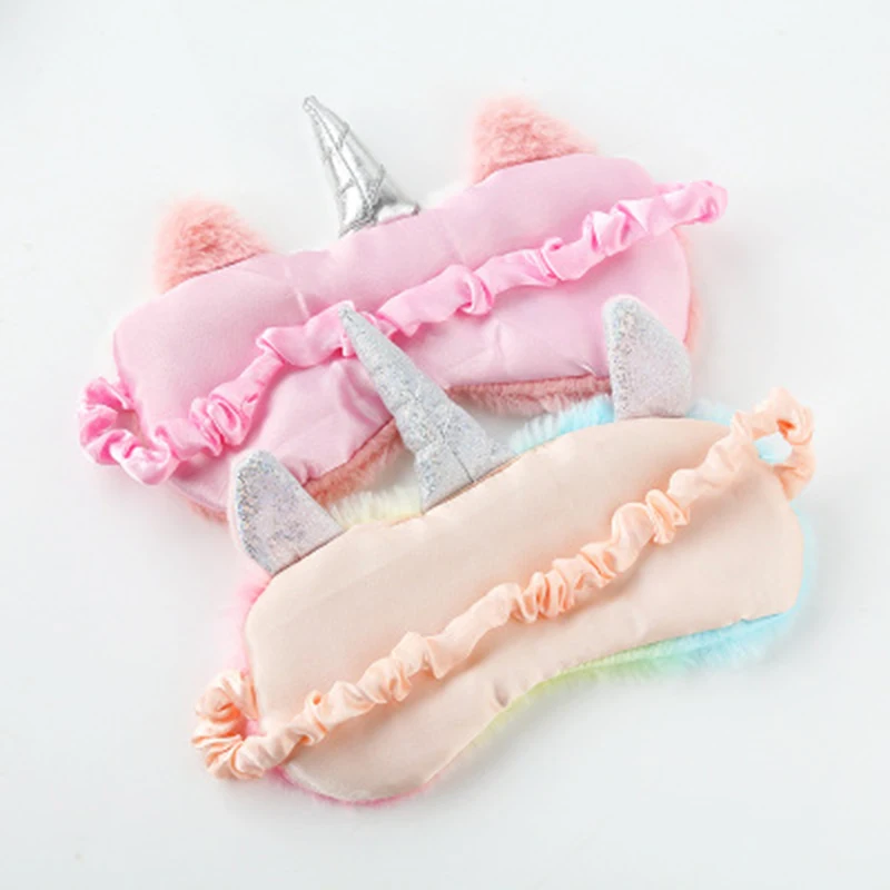 Маска для глаз в виде единорога плюшевый чехол с повязкой на глаза подходит