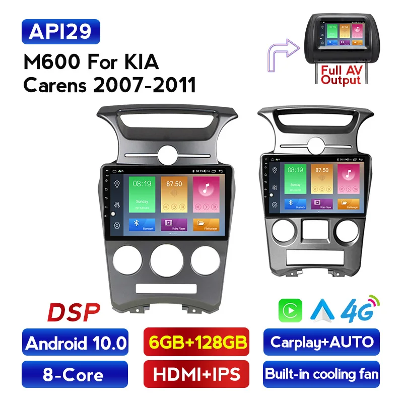 

2.5D IPS 6 + 128G Android10 автомобильное радио для kia Carens 2007 2008 2009 2010 2011 GPS-навигация мультимедийный плеер стерео головное устройство FM