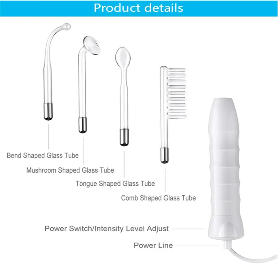 4 в 1 высокая частота Портативный электрод ультразвуковое устройство для массажа