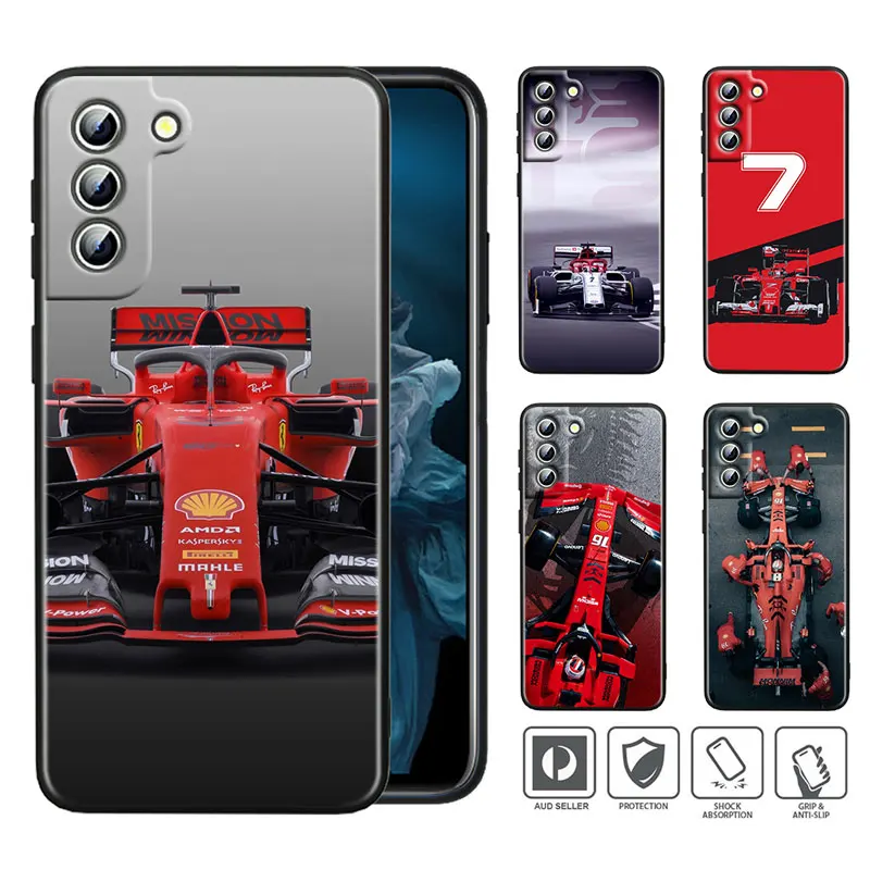 

Formula 1 F1 Car Soft Shockproof Black Phone Case For Samsung Galaxy S22 S21 Ultra S20 FE Lite S10 S9 S8 Plus 5G