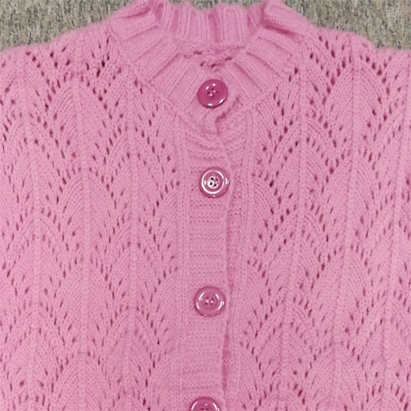 Женский вязаный кардиган RUGOD винтажный с круглым вырезом и длинным рукавом весна