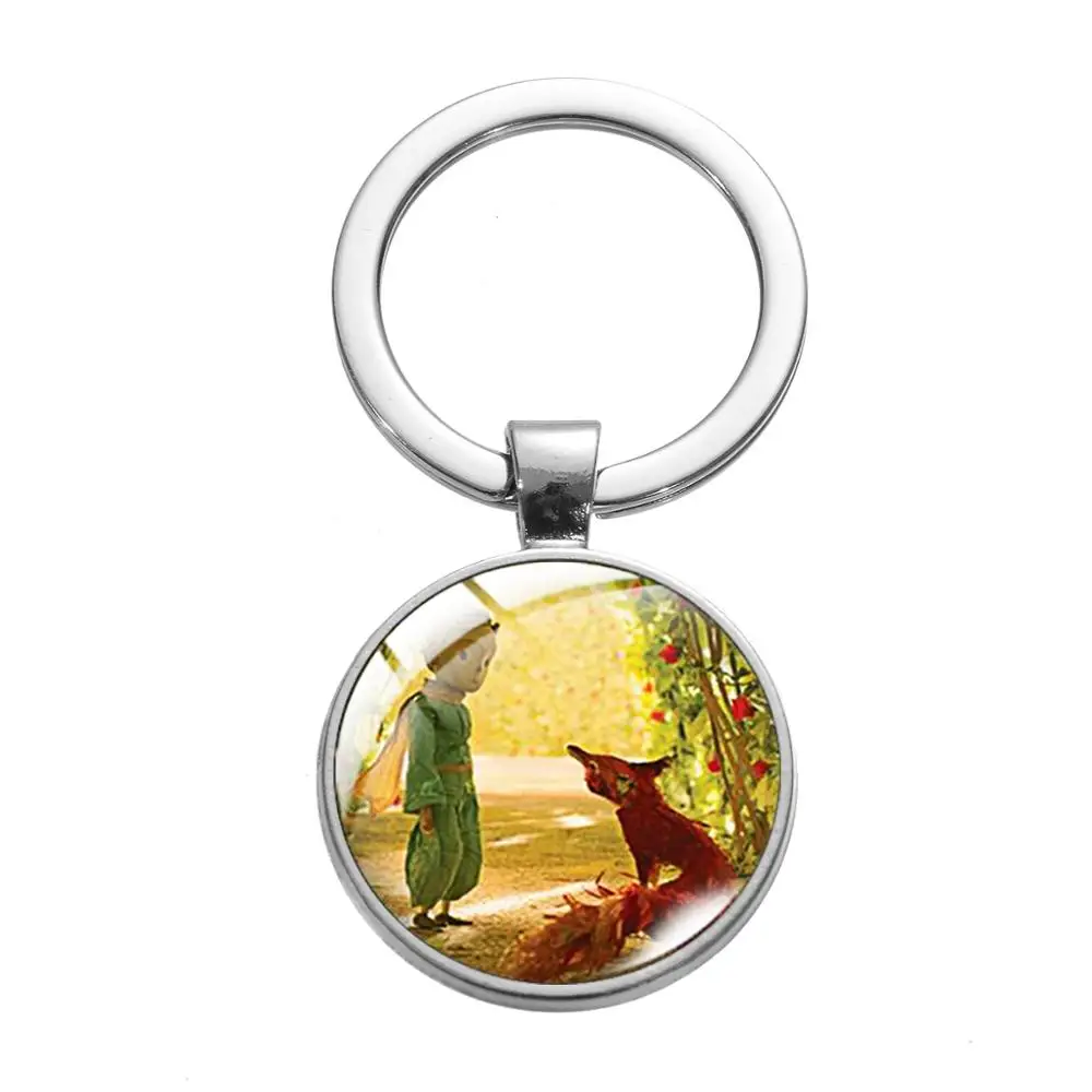 Le Petit Prince Cartoon Keychain Fairy Tale The Little Collection Glass Photo Cabochon Key Ring Chain For Friends | Украшения и