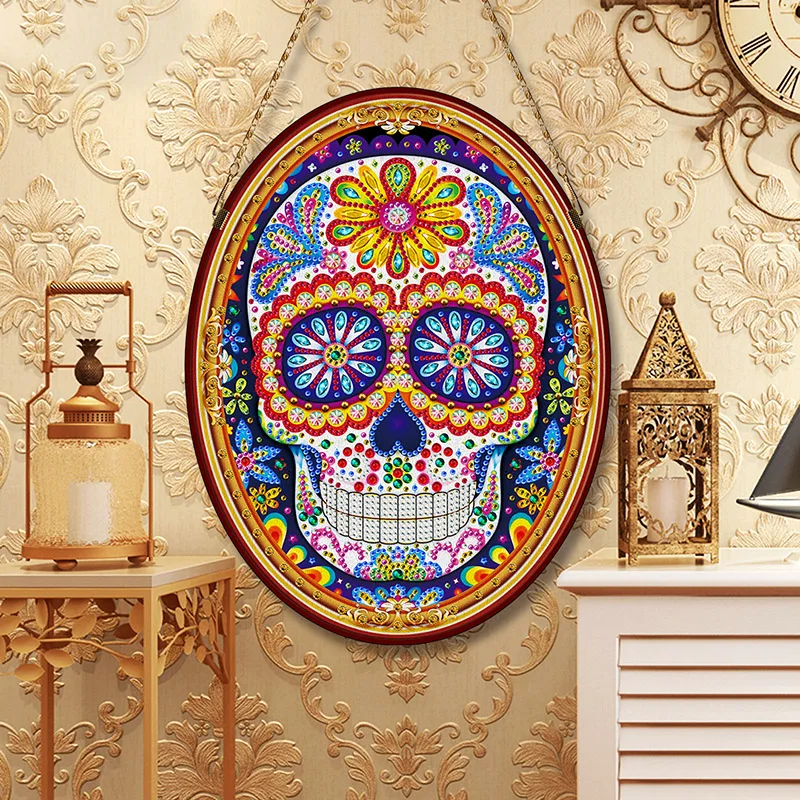 

Diamond Painting Special Shaped 5D Cross Stitch Diamond Embroidery Crystal Rhinestones Skull Kit Paint By Numbers Wall Art Decor