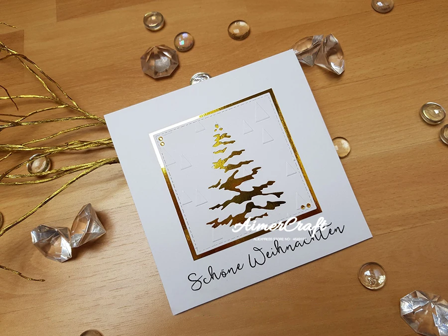 Металлические Вырубные штампы в виде рождественской елки зеркальные