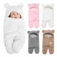 0 6 months baby sleeping bag wrapped in a blanket to keep warm and prevent cold swaddling soft cashmere like plush water bag