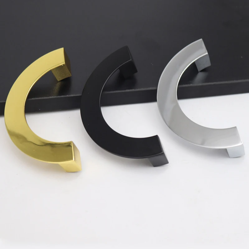 1Pc Zinc Alloy Cupboard Handle Closet Cabinet Door Pull Half Circle Semicircle Pearl Bow Round Furniture Home Decor - купить по