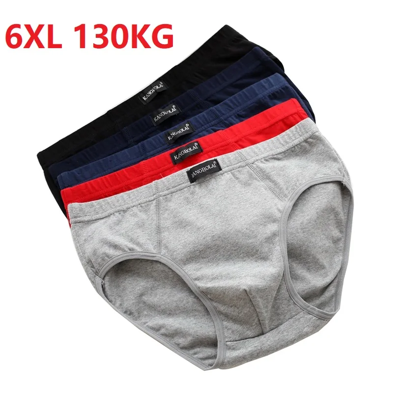 3pcs/lot 6XL 5XL Plus Size Cotton Men Briefs Comfortable Men Underwear Briefs Underpants Panties Male Male Underwear Drop Shipp