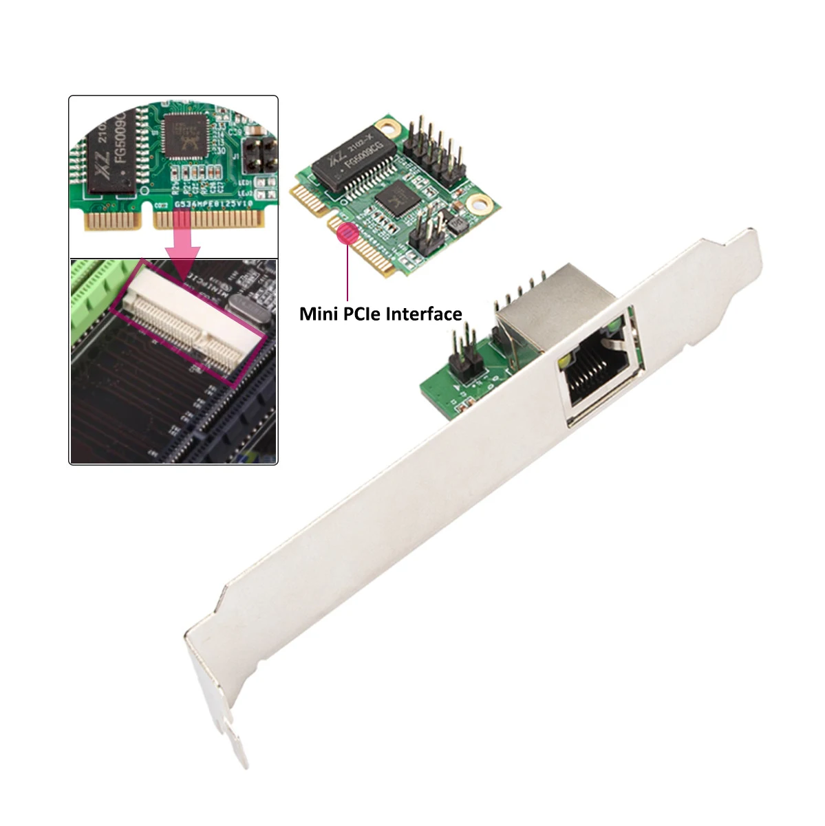 iocrest 2 5gbase t gigabit network adapter with 1 port 2500mbps mini pcie 2 5gb ethernet card rj45 lan controller card free global shipping