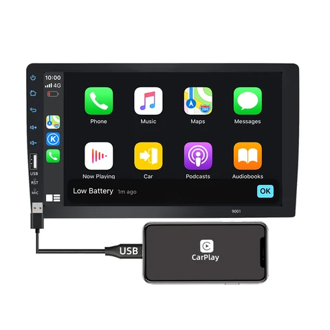 1 Din Apple Carplay автомобильный Радио Bluetooth Android Авто Радио стерео приемника 9 "сенсорный экран Экран MP5 плеер USB ISO аудио Системы