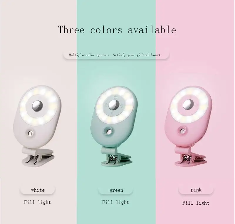 

Mini Video Light Cute Selfie Light With Clip Phone Laptop PC Webcam Conference Light for Meeting Live Vlog Mini Humidifier Light