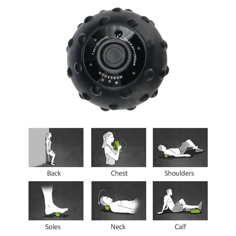 Вибрирующий Массажный мяч электрический массажный ролик фитнес для снятия