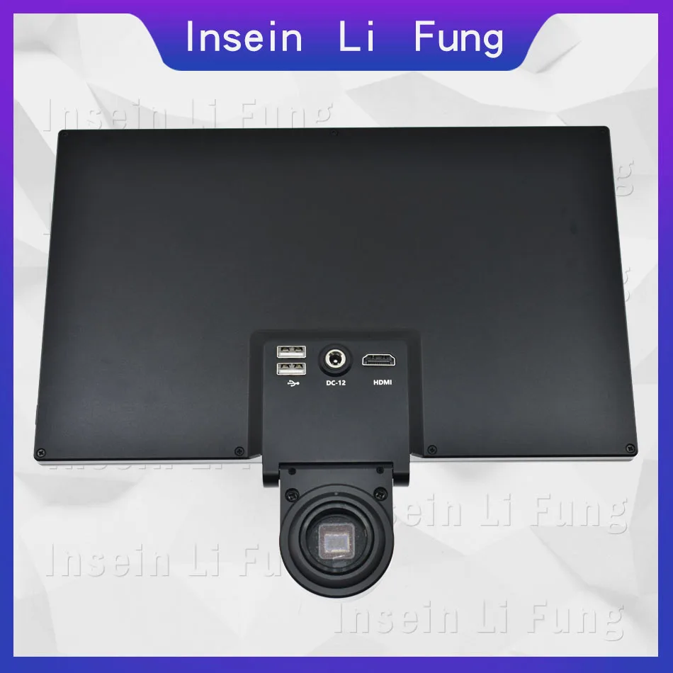 Full HD 1080P 11.6" IPS Integrated Display Camera HDMI 2D 3D Video Inspection Microscope with Measurement Magnifier USB Storage