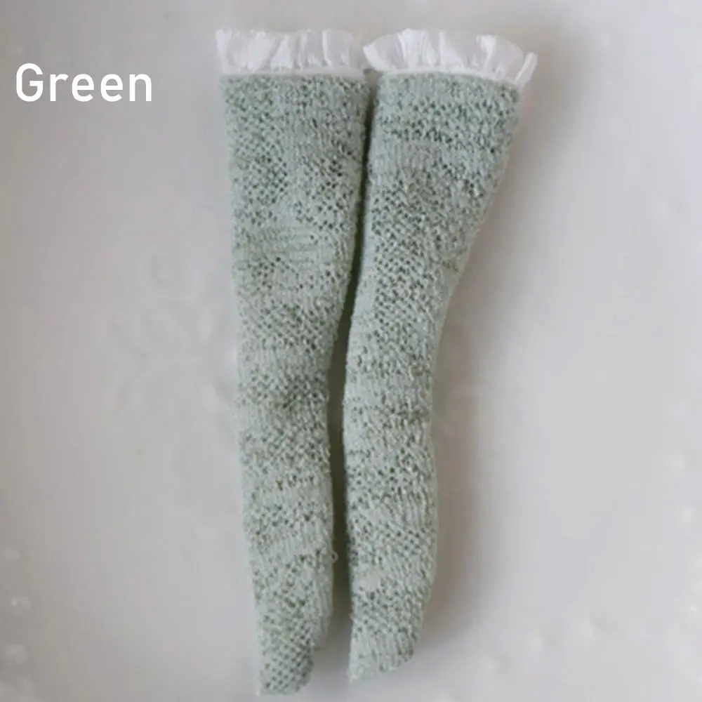 green 1 пара кружевных носков для 1/6, кукольные Чулочные изделия, аксессуары для детской одежды для девочек, рождественский подарок, игрушки для детей, сделай сам, украшение куклы - Цвет: green