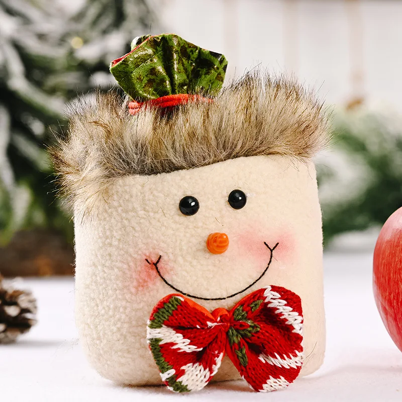 Hao shell-bolsa de arpillera para ni&ntilde;os, suministros creativos de decoraci&oacute;n navide&ntilde;a, de arpillera, de apple, caramelo viejo, bolsa de regalo-5