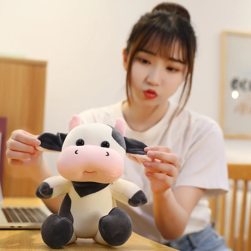 Милые Мультяшные коровы 30 см плюшевые игрушки мягкая подушка набивное животное