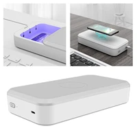 uv disinfection sterilizer uvc light sanitizer box cell phone disinfector 10w wireless charger uvc phone sanitizer disinfector