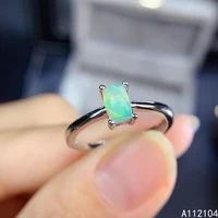kjjeaxcmy fine jewelry 925 sterling silver inlaid natural white opal women new elegant simple adjustable gem ring support detect