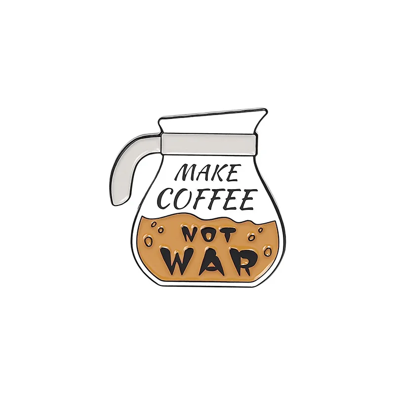 

Coffee Pot Enamel Pins Make Coffee Brooches Women Men Lapel Badges Backpack Collar Fashion Jewelry Gifts For Kids Friend