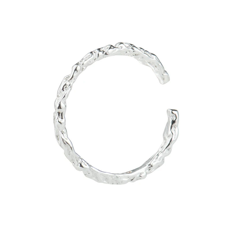 

925 Silver Open Ring Adjustable Simple Design Rings For Women Gifts Jewelry Accesorios