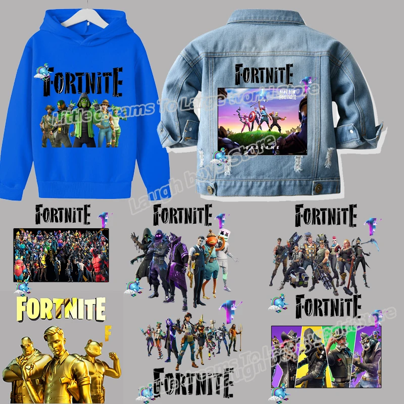 Наклейки на одежду Fortnite с утюгом Ворон Мидас крепость ночная переводная наклейка