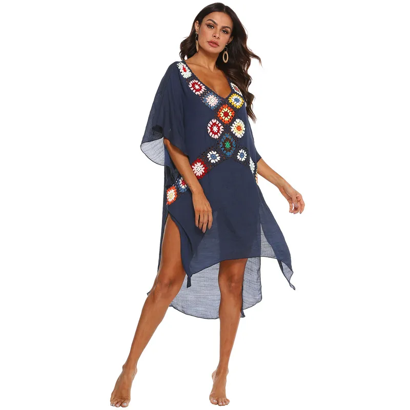 women beach dress swimsuit cover up pareo ups 2021 vestido feminin longo swimwear saida de praia for woman summer crochet tunic free global shipping