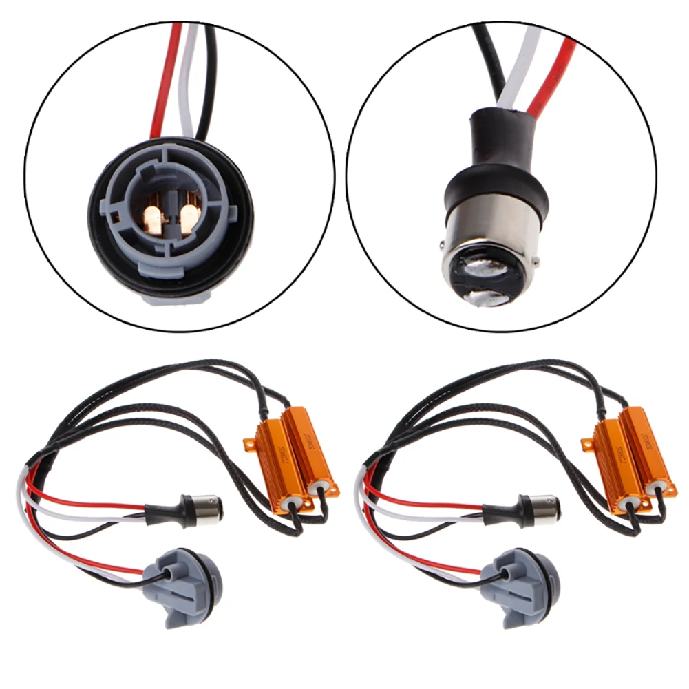 

50WCar Load Resistor Error Canceller LED Decoder Bus Free Wiring Canceller Decoder Aluminum shell Power Resistor Car Light