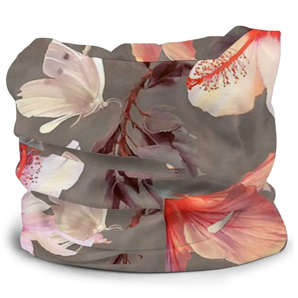 Коралловый гибискус цветочные шарфы маска на шею и лицо шарф-труба Хэллоуин