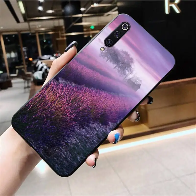Простой мягкий чехол для телефона с фиолетовыми цветами лаванды Huawei Honor 30 20 10 9 8 8x