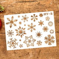 hot sales christmas hollow snowflake shape diy stencil wall painting scrapbook template