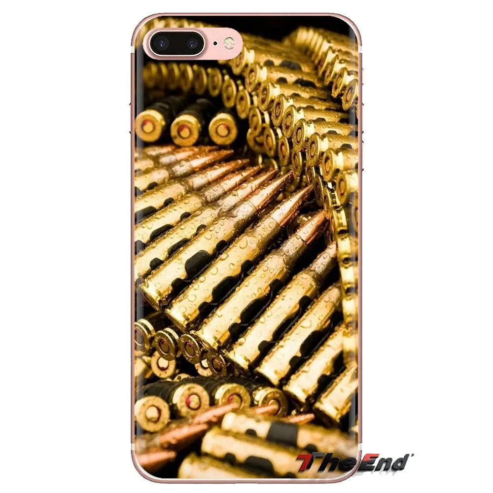 Loose Gold Bullets gun Bullet Transparent Soft Case For Xiaomi Mi4 Mi5 Mi5S Mi6 Mi A1 A2 5X 6X 8 9 Lite SE Pro Max Mix 2 3 2S |