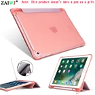 ZAIWJ пенал с подставкой для Apple iPad 9,7 дюймов (2018 Новый) A1822 A1823 A1893 A1954, PU кожаный смарт-чехол Wake Auto Sleep