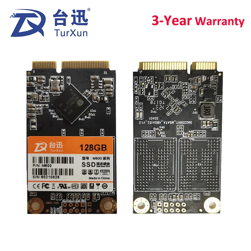 Жесткий диск TurXun mSATA SSD 64 ГБ 128 256 512 Гб Mini SATA III ТБ HDD для ПК Внутренний твердотельный