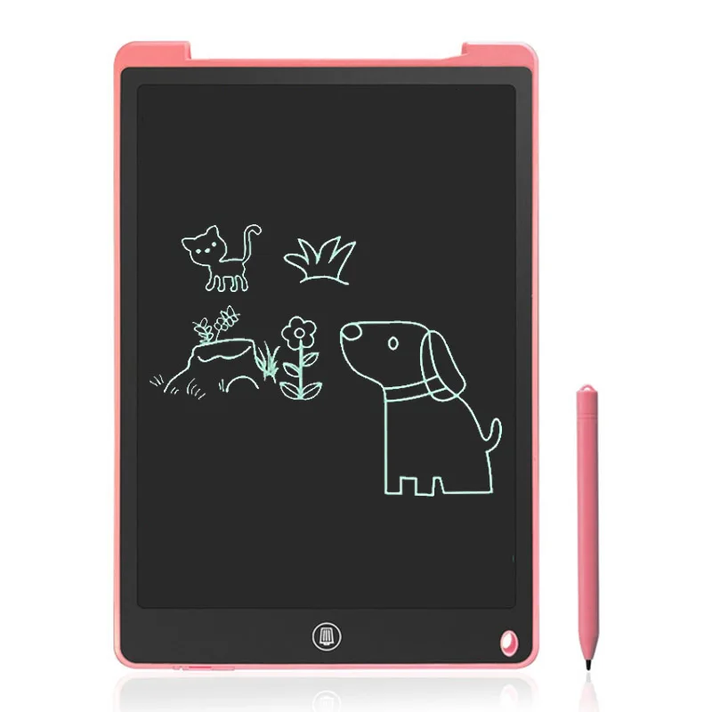 ЖК-планшет для рисования 12 дюймов Электронная многоразовая доска и письма без