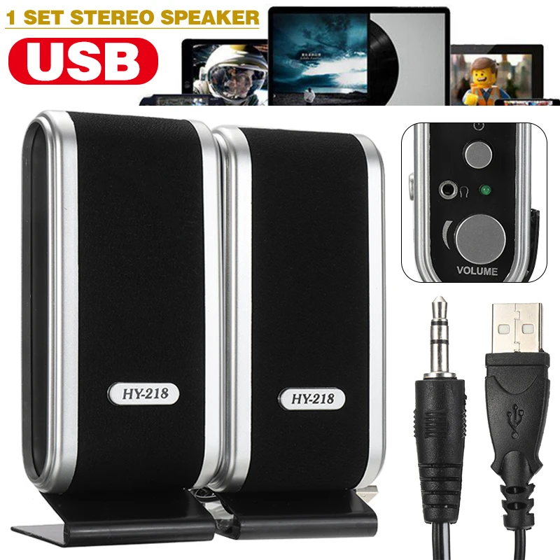 

For Desktop PC Laptops MP3 Players 1pc Portable Mini Computer Speaker USB Wired Deep Bass Stereo Speakers Mayitr