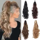 LUPU Синтетические длинные кудрявые конский хвост коготь натуральные накладные волосы на заколке для наращивания волос для женщин термостойкие шиньоны